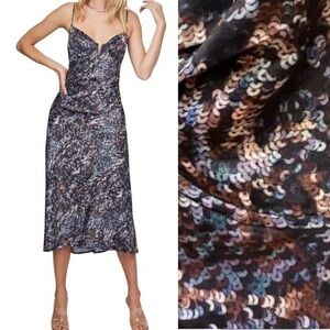 ASTR the Label Coralie Sequin Print Dress Size Small